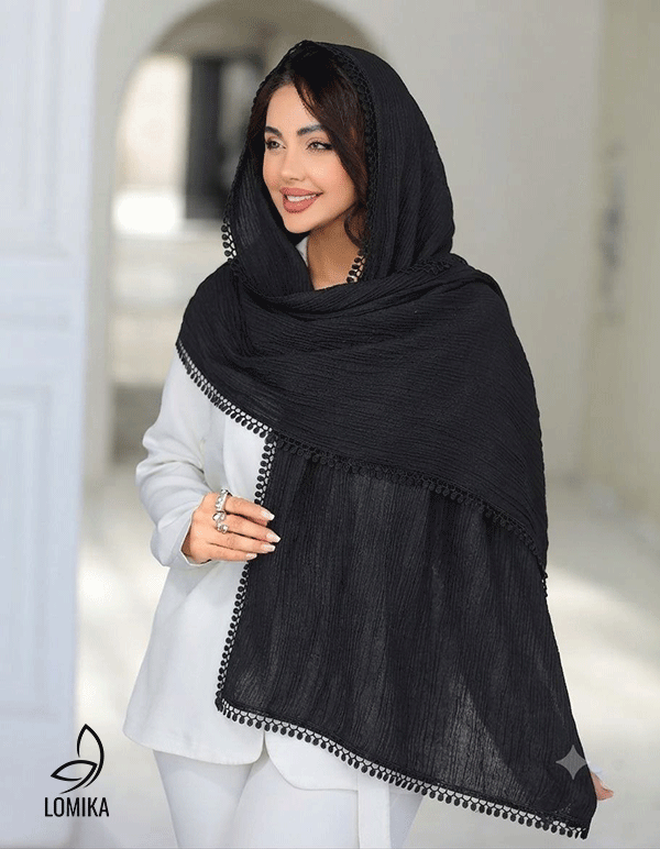 شال پلیسه دورعدسی بسته3رنگی کد sp87 (عمده)